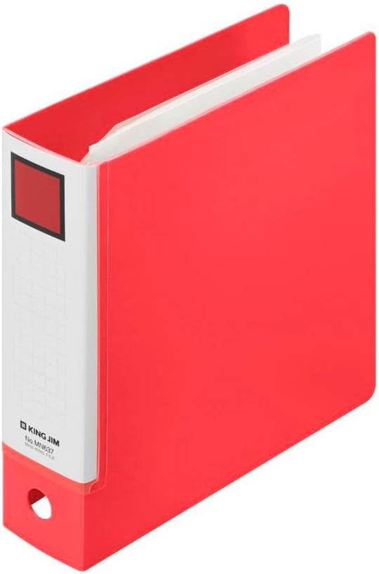 King Jim Mini Ring Binder Card File 3 - Hole MN637 - B Blue - WAFUU JAPAN
