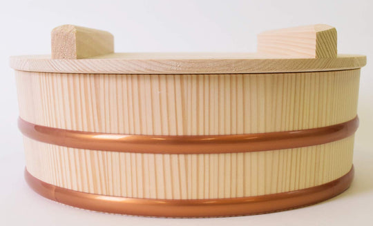 Kiso Kougei Ohitsu Temakizushi Set with Lid 26 8cm Made in Japan Wooden Plastic Taga for 2 5 Cups - WAFUU JAPAN