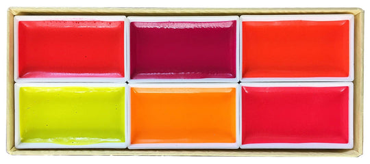 Kissho Japanese Painting Colors Luminescent Accent Set 6 Colors - WAFUU JAPAN