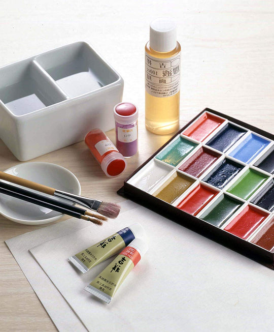 Kissho Japanese Painting Pigments Iwaenogu Set 30 Colors No 1 - WAFUU JAPAN