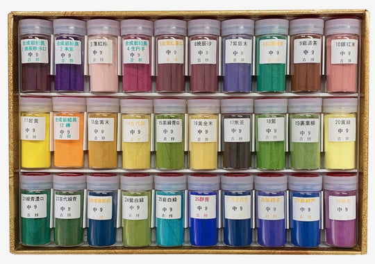 Kissho Japanese Painting Pigments Iwaenogu Set 30 Colors No 1 - WAFUU JAPAN