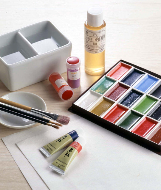 Kissho Japanese Painting Tube Paint Set 24 Colors - WAFUU JAPAN