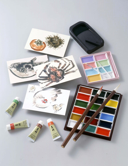 Kissho Japanese Painting Watercolor Set Premium 24 Colors - WAFUU JAPAN