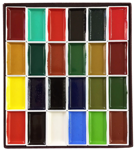 Kissho Japanese Painting Watercolor Set Premium 24 Colors - WAFUU JAPAN