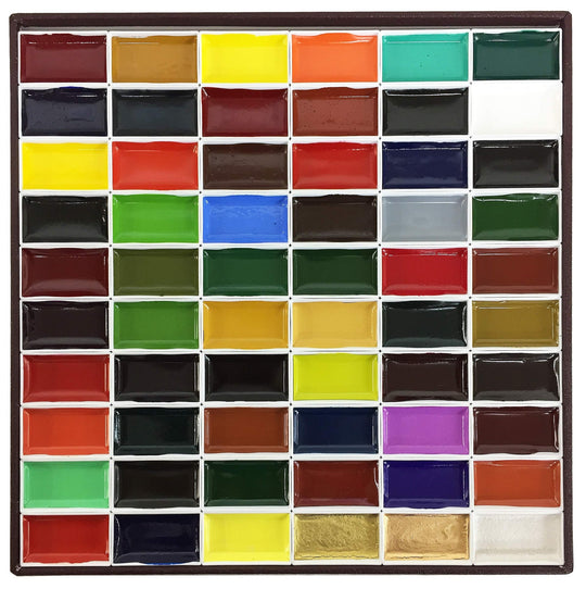Kissho Japanese Painting Watercolor Set Premium 60 Colors - WAFUU JAPAN