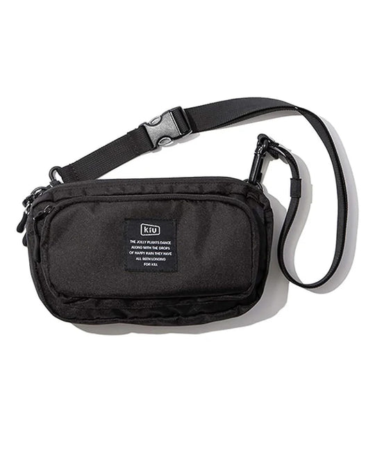 KiU 300D Mini Front Pocket Waterproof Shoulder Bag Unisex Black K156 - 900 - WAFUU JAPAN