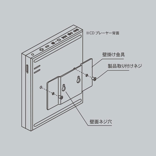 Km5 Wall Mount for CD Player Instant Disk Audio - CP1/CP2 - WAFUU JAPAN