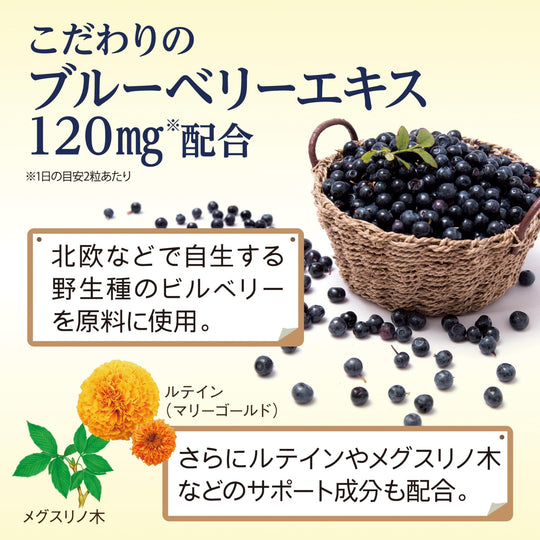 Kobayashi Blueberry Lutein Bilberry Supplement 60 Tablets (30 Days) - WAFUU JAPAN