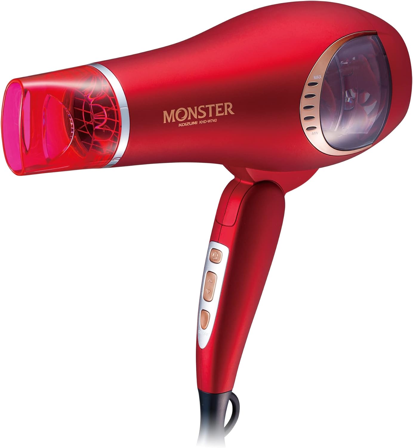 Koizumi Monster Hair Dryer Large Airflow Fast Drying Gold KHD-W740