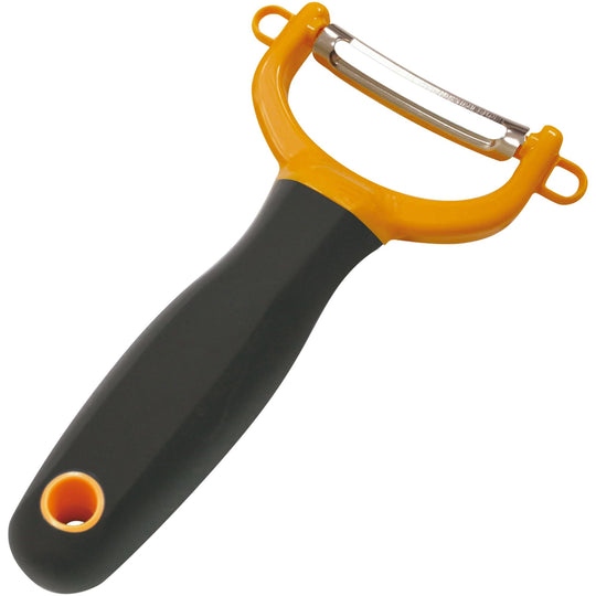 Kokubo Horizontal Peeler T Blade Stainless Steel Comfortable Grip KK - 618 Orange - WAFUU JAPAN