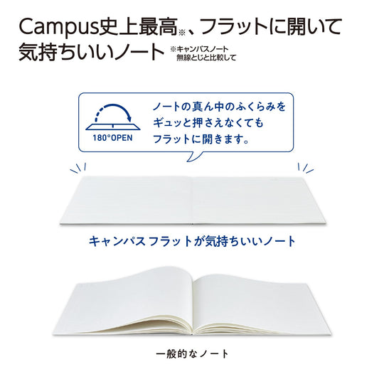 KOKUYO Campus Flat Feels Good Notebook Dot - A Ruled B5 3 - Color Pack No - FL3CATX3 - WAFUU JAPAN