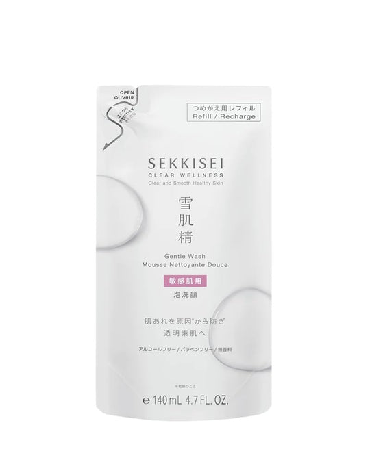 KOSÉ SEKKISEI Clear Wellness Gentle Wash Refill Facial Cleanser 140mL - WAFUU JAPAN