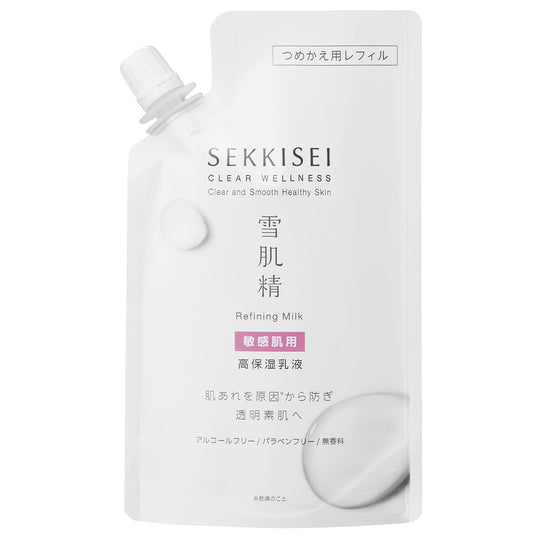 KOSÉ SEKKISEI Clear Wellness Refining Milk Sensitive Skin Refill 120mL - WAFUU JAPAN