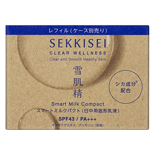 KOSÉ SEKKISEI Clear Wellness Smart Milk Compact SPF43 PA+++ Sunscreen 15g - WAFUU JAPAN