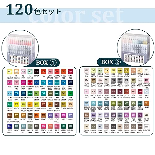 Kuretake Brush pen aqueous ZIG clean color real brush 120 colors RB-6000AT/120V - WAFUU JAPAN