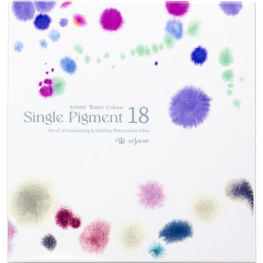 Kusakabe Watercolor Paint Single Pigment Granulation Staining Set 18 Colors 314055 - WAFUU JAPAN