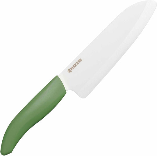 Kyocera Bio Resin Handle Ceramic Kitchen Knife Lightweight Santoku Knife 16cm FKB - 160 - WAFUU JAPAN