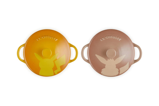 Le Creuset Pokémon Mini Cocotte Set of 2 Pikachu Eevee - WAFUU JAPAN