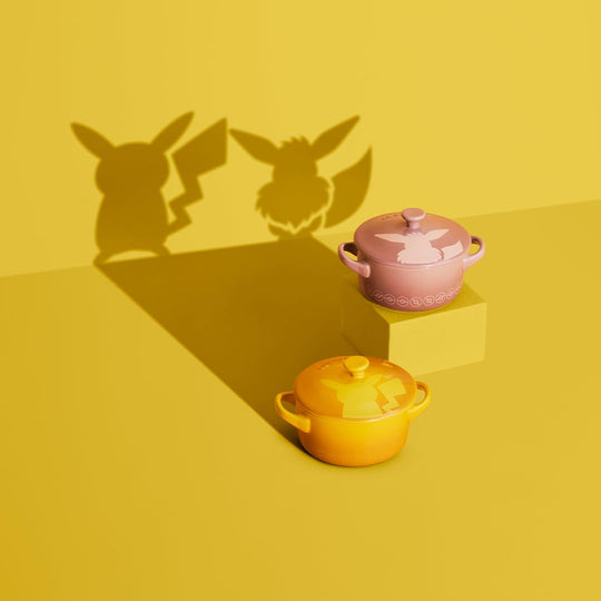 Le Creuset Pokémon Mini Cocotte Set of 2 Pikachu Eevee - WAFUU JAPAN