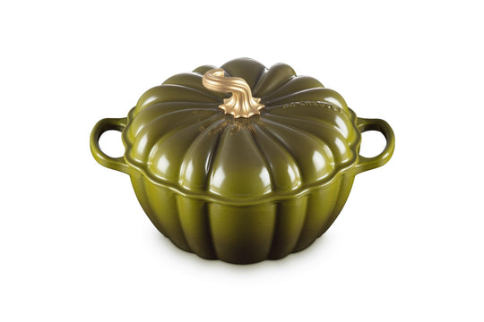 Le Creuset Signature 24cm Enameled Cast - Iron Pumpkin Cocotte Olive - WAFUU JAPAN