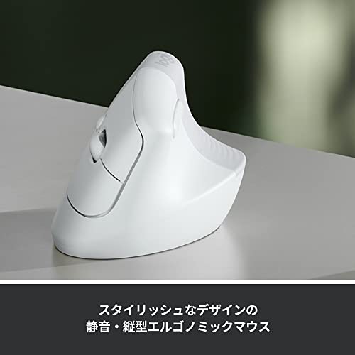 Logicool LIFT M800PG Wireless Vertical Ergonomic Mouse Pale Gray - WAFUU JAPAN