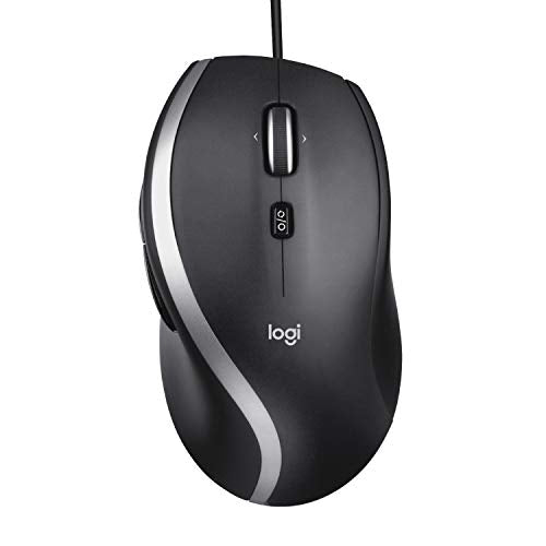 Logicool M500s Wired Mouse 7 Buttons Fast Scroll USB Black 4000dpi Windows Mac - WAFUU JAPAN