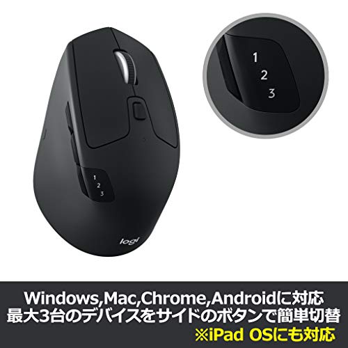 Logicool M720r Triathlon Wireless Mouse Bluetooth 8 Button Black - WAFUU JAPAN