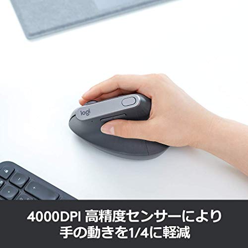 Logicool MX Vertical Advanced Ergonomic Wireless Mouse 6 Buttons Graphite - WAFUU JAPAN