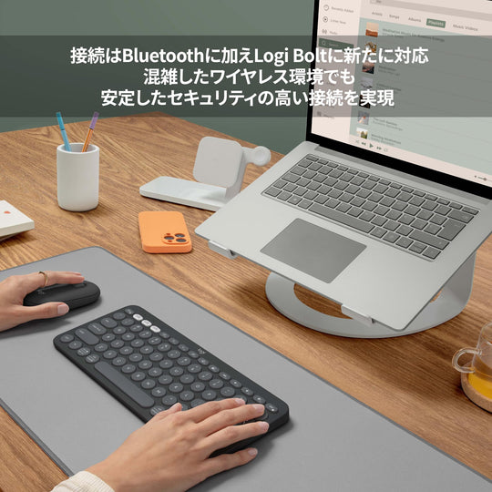 Logicool PEBBLE MOUSE2 M350s Wireless Bluetooth Mouse Graphite 4000dpi - WAFUU JAPAN