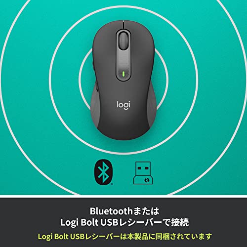 Logicool Signature M650L Large Wireless Mouse Graphite for Windows Mac iPad - WAFUU JAPAN