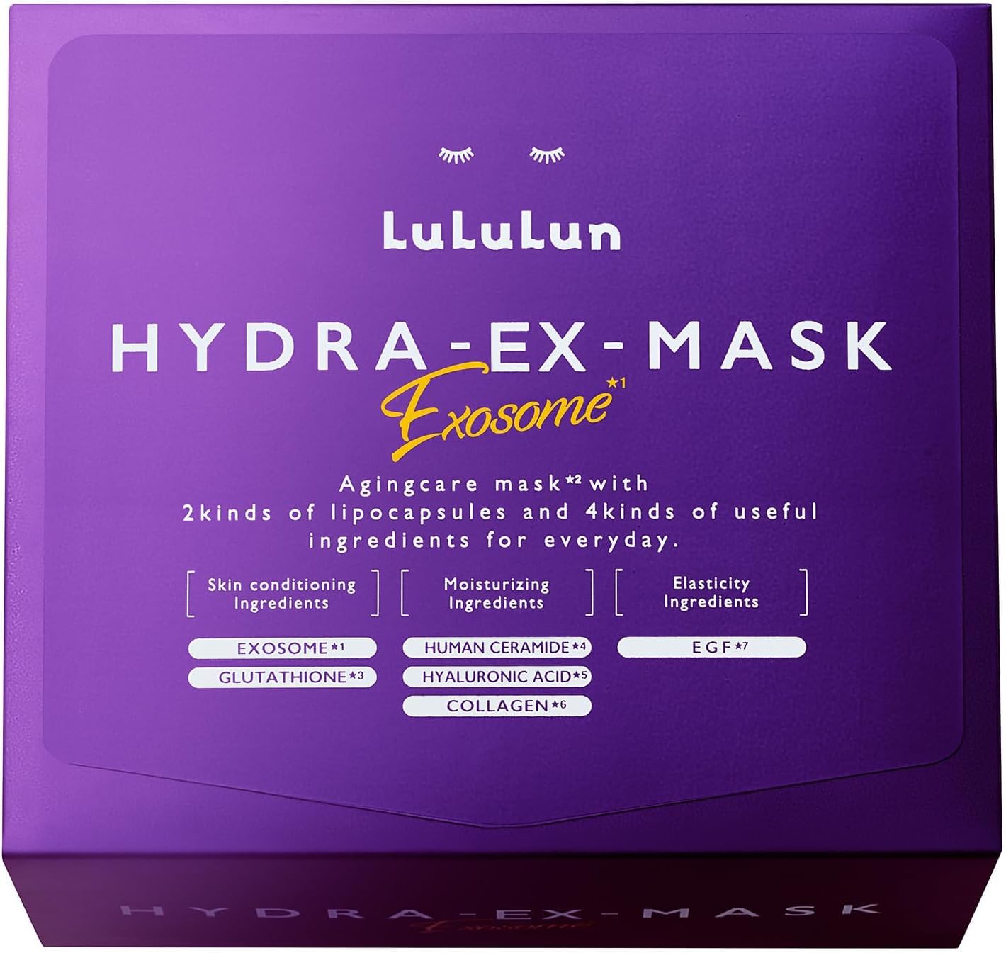 LuLuLun HYDRA-EX-MASK Exosome 7枚入 Lululun HydraEX Exosome Face Mask large capacity 28sheet