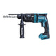 Makita borrhammare SDS+ 18V mejselläge utan batteri och laddare HR182DZK 18 mm