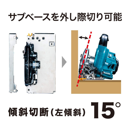 Makita 40Vmax 125mm Rechargeable Circular Saw (Black) HS005GZB - WAFUU JAPAN