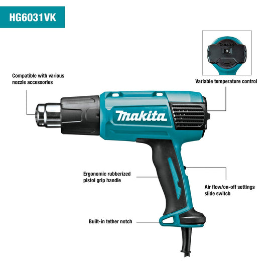 Makita HG6031VK Professional Heat Gun Variable Temperature Control 50 - 550 Degrees AC100V - WAFUU JAPAN