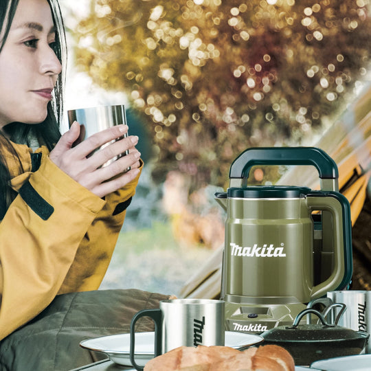 Makita Rechargeable Kettle 40Vmax (Olive) KT001GZO Battery and Charger Sold Separately - WAFUU JAPAN