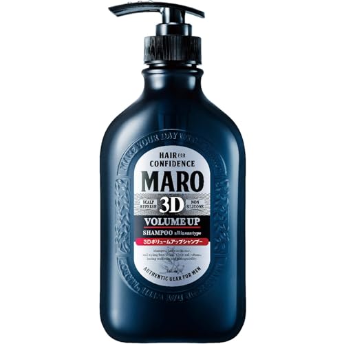 MARO 3D Volume Up Shampoo EX Men's Super Dense Foam Defensive Scalp Non-Silicone 460ml - WAFUU JAPAN