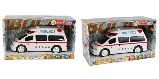 Maruka Friction - Powered Siren Ambulance Toy Car Ages 3+ - WAFUU JAPAN