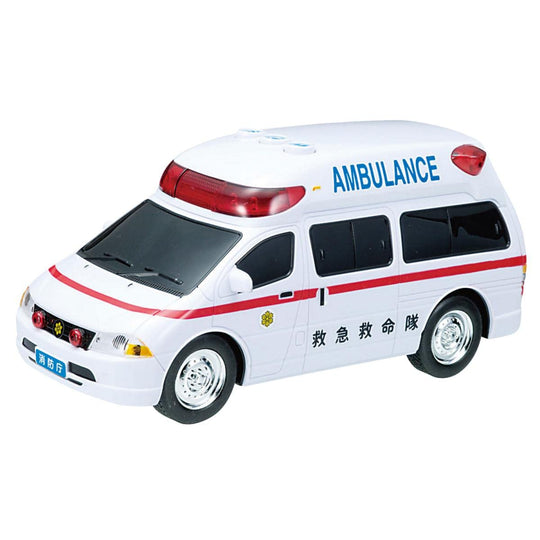 Maruka Friction - Powered Siren Ambulance Toy Car Ages 3+ - WAFUU JAPAN