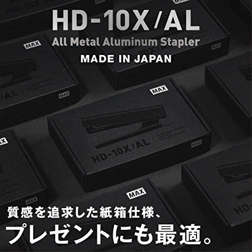 Max HD - 10X/AL Full Metal Stapler Silver Professional Heavy - Duty Office Supplies - WAFUU JAPAN