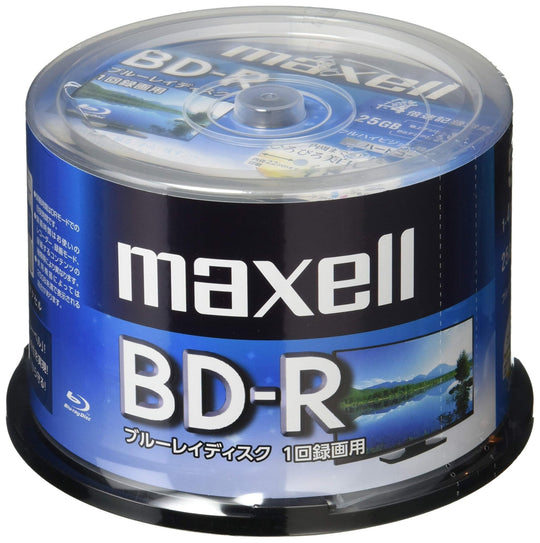 Maxell BD - R 25GB 4x 50 - Pack Inkjet Printable 180min Terrestrial 130min BS Digital BRV25WPE 50SPZ - WAFUU JAPAN