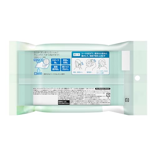 Merit Day Plus Dry Shampoo Sheets White Green 12 sheets - WAFUU JAPAN
