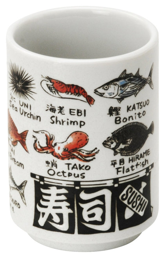 Minoyaki Sushi Yunomi Cup made in Japan 552 - 13 - 47E - WAFUU JAPAN