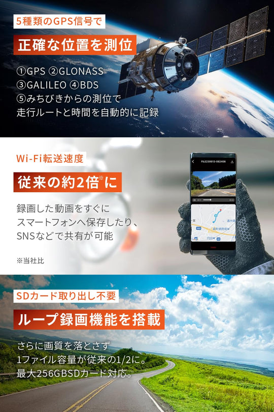 Mio MiVue M820WD Motorcycle Front/Rear 2‑Cam Dashcam Full HD 64GB - WAFUU JAPAN