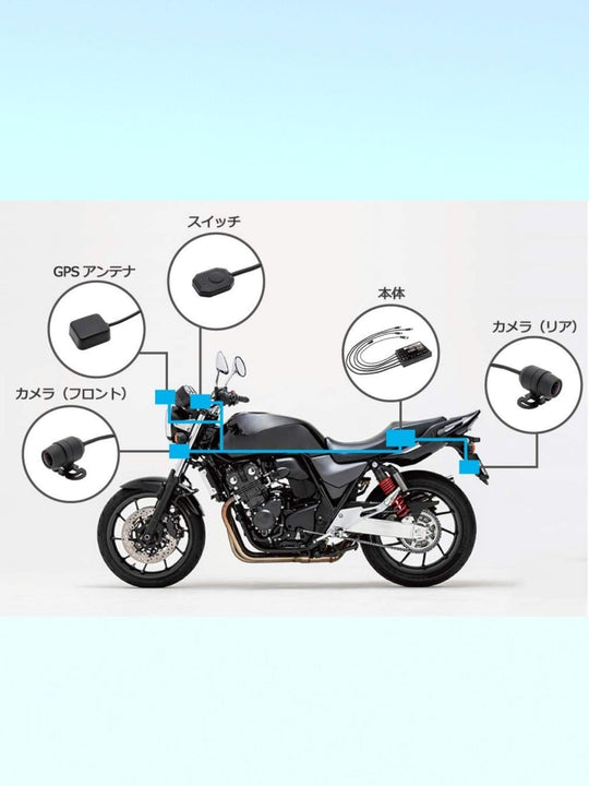 MITSUBA Motorcycle Dashcam Full HD 2MP Front/Rear +GPS EDR - 21Gα - WAFUU JAPAN