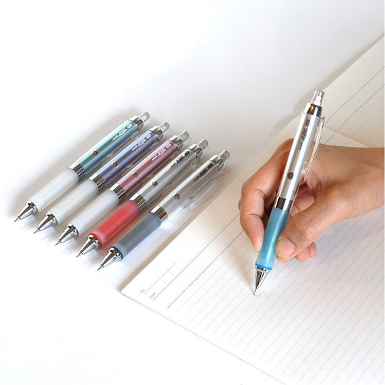 MITSUBISHI PENCIL Kuru Toga Alpha Gel 0.5mm Mechanical Pencil Blue — Sustains Focus - WAFUU JAPAN