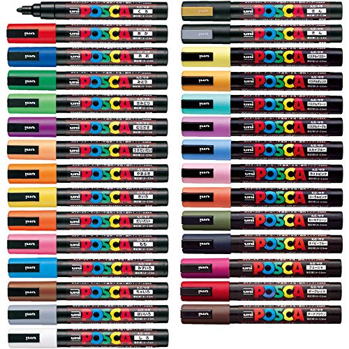 Mitsubishi Pencil POSCA medium round lead 29 colors All