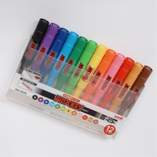 Mitsubishi Pencil Procky Twin Water - Based Pen Set PM150TR12CN 12 Colors - WAFUU JAPAN