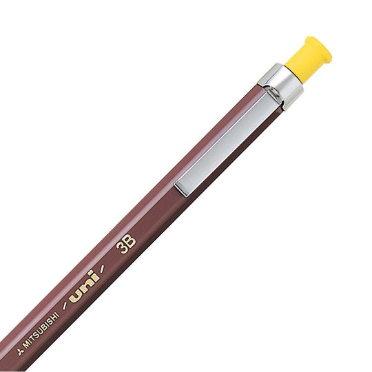 Mitsubishi Pencil Uni Holder Mechanical Pencil 2mm 3B Lead Yellow MH5003B - WAFUU JAPAN