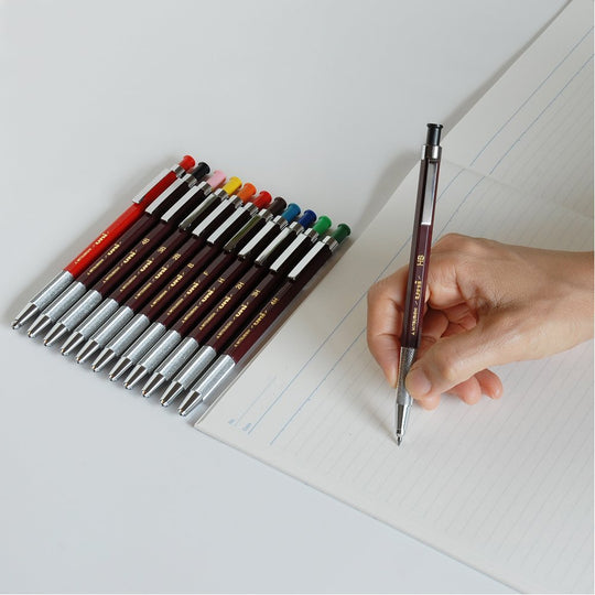 Mitsubishi Pencil Uni Holder Mechanical Pencil 2mm Architectural F Brown MH500F - WAFUU JAPAN