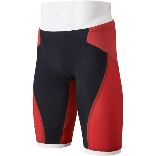 Mizuno GX - SONIC 6 Men’s Race Swimsuit ET Half Spats Black × Red N2MBA503 FINA Approved - WAFUU JAPAN